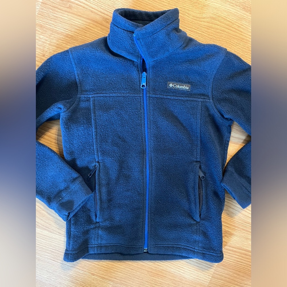 Columbia Fleece Jacket‎ Full Zip Pockets Kids Small 7/8